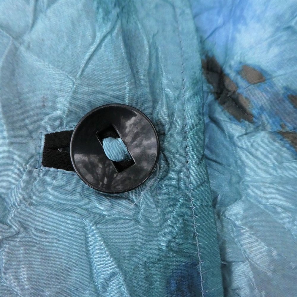 Chicos Blazer Marble Turquoise Crinkle 3 Button M - Picture 6 of 11